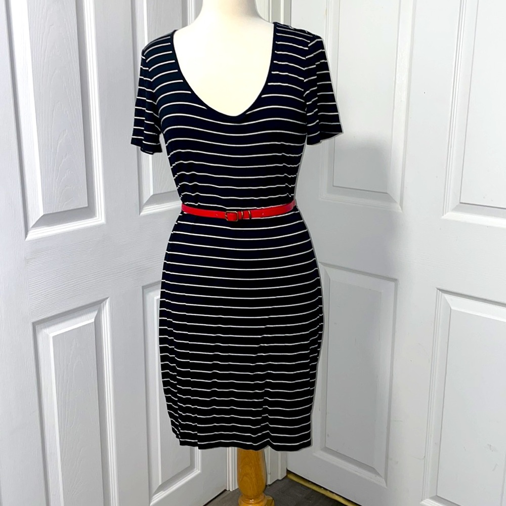 Calvin Klein Stripe Dress. Size 8